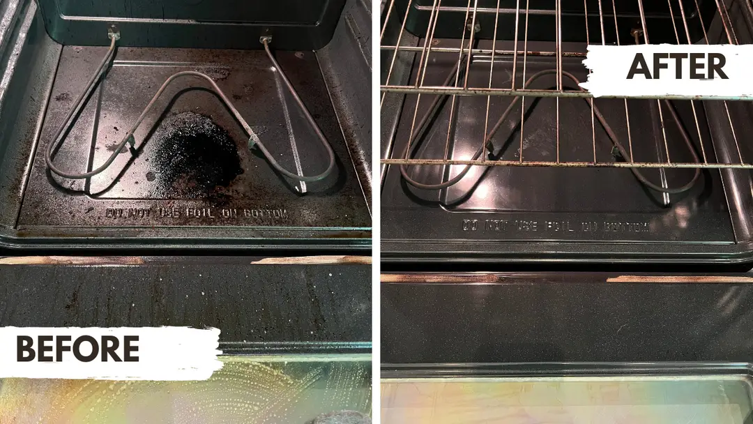 kitchen stove before and after image
