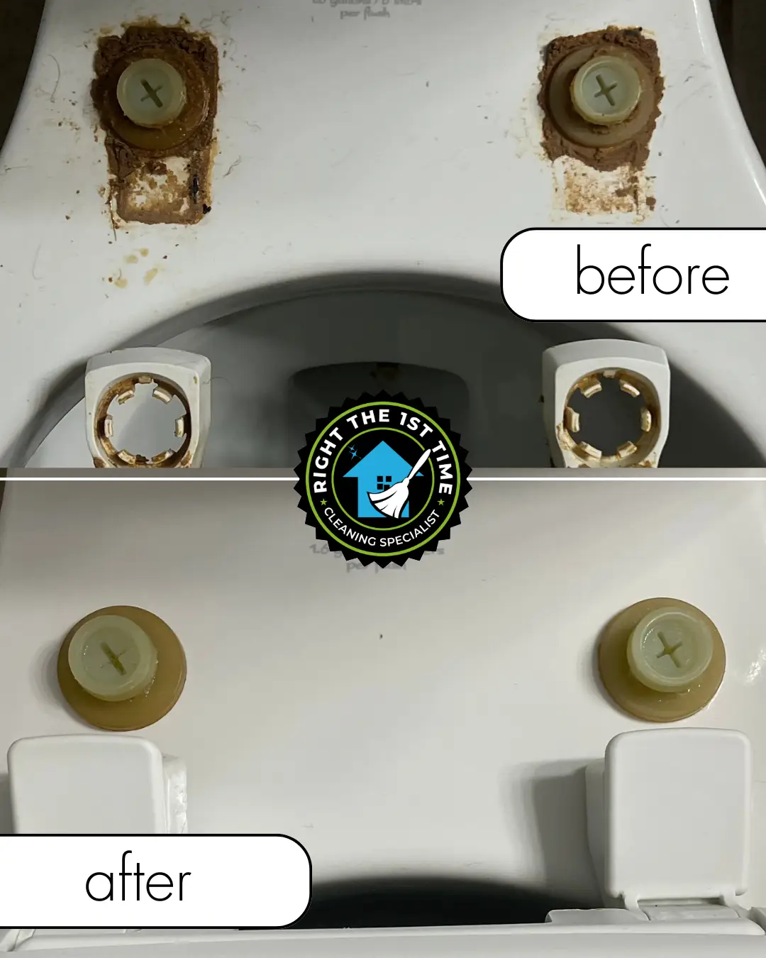 toilet before and after